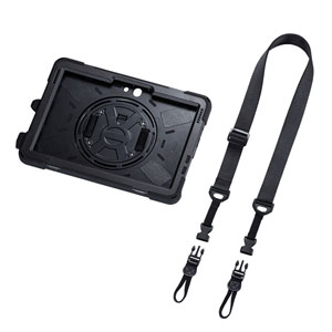 SurfaceGo2 ケース（耐衝撃・ハンドル、スタンド、ショルダーベルト付き・ブラック）
