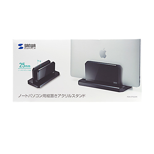 ノートパソコンスタンド タブレット対応 アクリル 縦置き 収納 クラムシェルモード ブラック Pda Stn32bk 通販ならイーサプライ