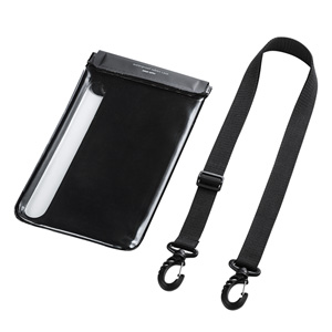 タブレット防水防塵ケース(スタンド付き・ショルダーベルト付き・8インチ・ブラック) PDA-TABWPST8 サンワサプライ