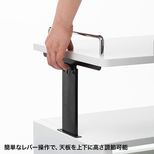 プロジェクター台 上下昇降 高さ調節可能 コンパクト トレイつき 中棚つき キャスターつき Pr 16 通販ならイーサプライ