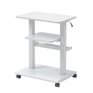 プロジェクター台（キャスター付・高さ調整対応・ガス圧・レバー式・中棚付）PR-18