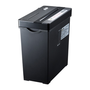 ペーパー&CDシュレッダー(クロスカット・A4・5枚細断・カード対応・ブラック) PSD-AW5534BK サンワサプライ