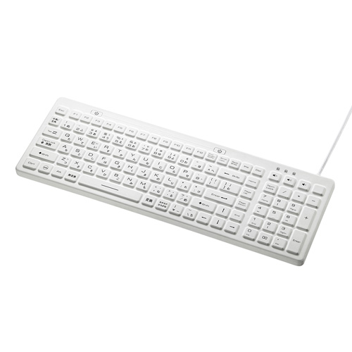 防水キーボード(有線・USB接続・ホワイト) SKB-BS3W サンワサプライ