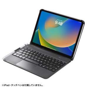 キーボード（iPadケース付き・Bluetooth・Apple 第10世代iPad 10.9インチ専用・タッチパッド内蔵・マグネット・USB Type-C充電式） SKB-BTIPAD3BK 