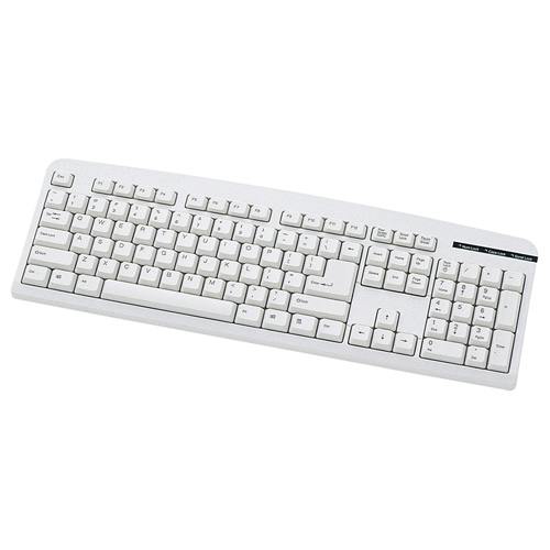 USBキーボード(有線・英語・104・スタンダード・テンキーあり・メンブレン・アイボリー) SKB-E1UN サンワサプライ