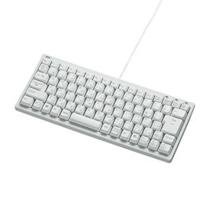 キーボード(コンパクト・テンキーなし・メンブレン・USB接続・有線・PS2接続・ホワイト)