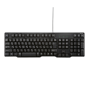 キーボード(PS/2接続・排水機能付き・メンブレン・ブラック)