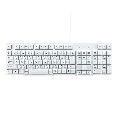 【ドラクエ10対応】【サンワサプライ】USBキーボード(排水機能付き・ホワイト)