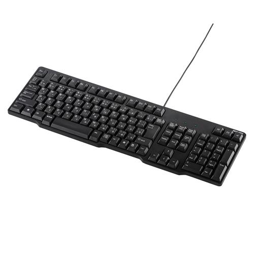 【サンワサプライ】USBキーボード(排水機能付き・ブラック)