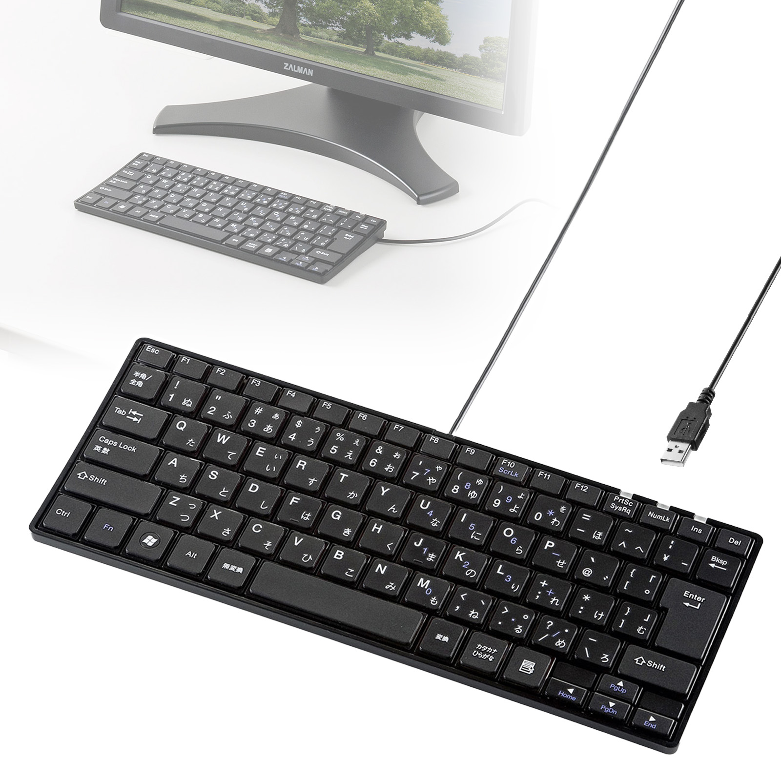 コンパクトキーボード(ブラック・テンキーなし) SKB-SL18BKN サンワサプライ