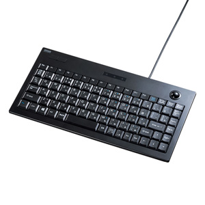 USBキーボード(トラックボール一体型・マウス不要・コンパクト・薄型)