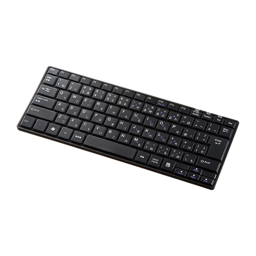 ワイヤレスキーボード(コンパクト・薄型・USB・充電・パンタグラフ・2.4GHz・ブラック)