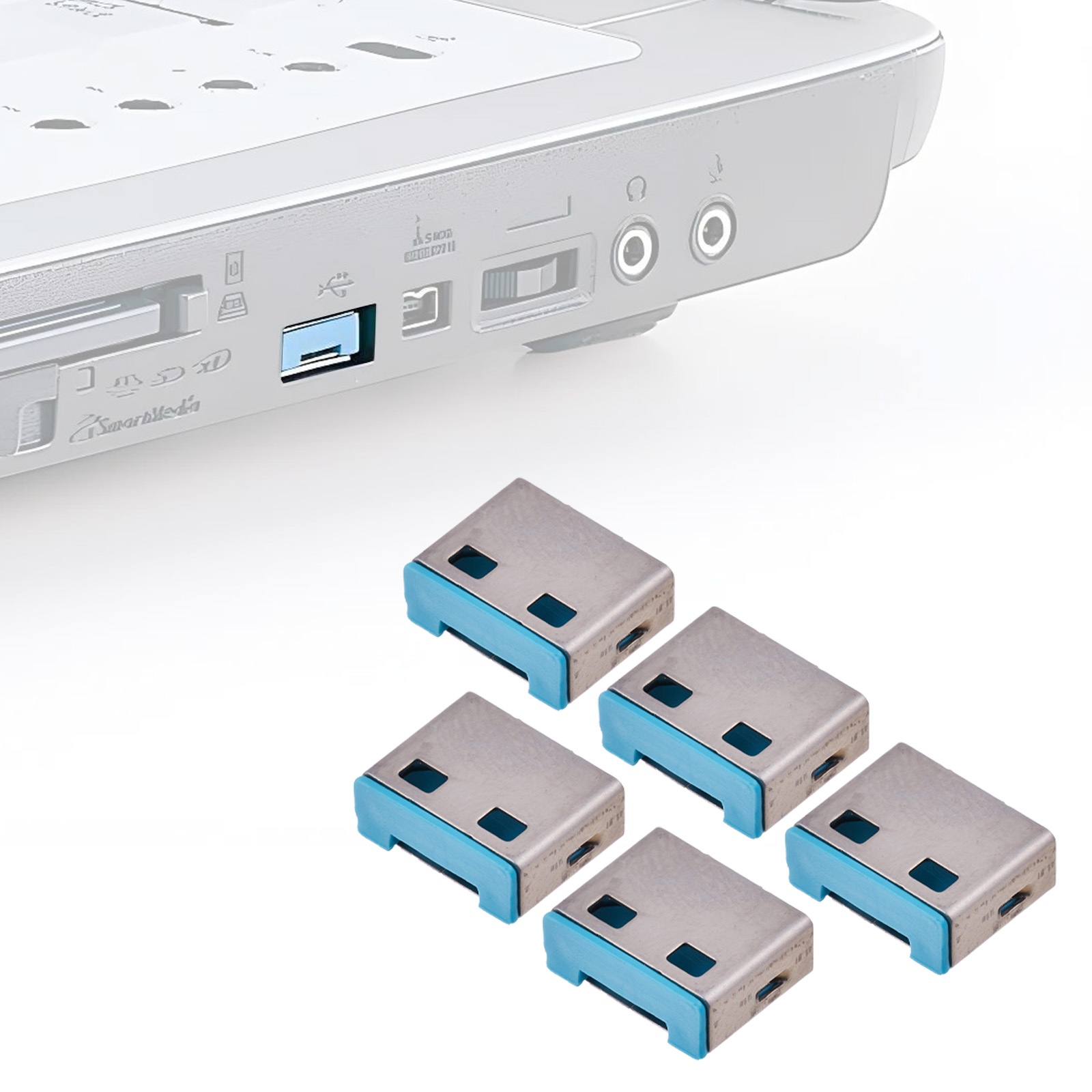 USBコネクタ取付けセキュリティSL-46-BL用取付け部品(ブルー・5個入り) SL-46BLOP サンワサプライ