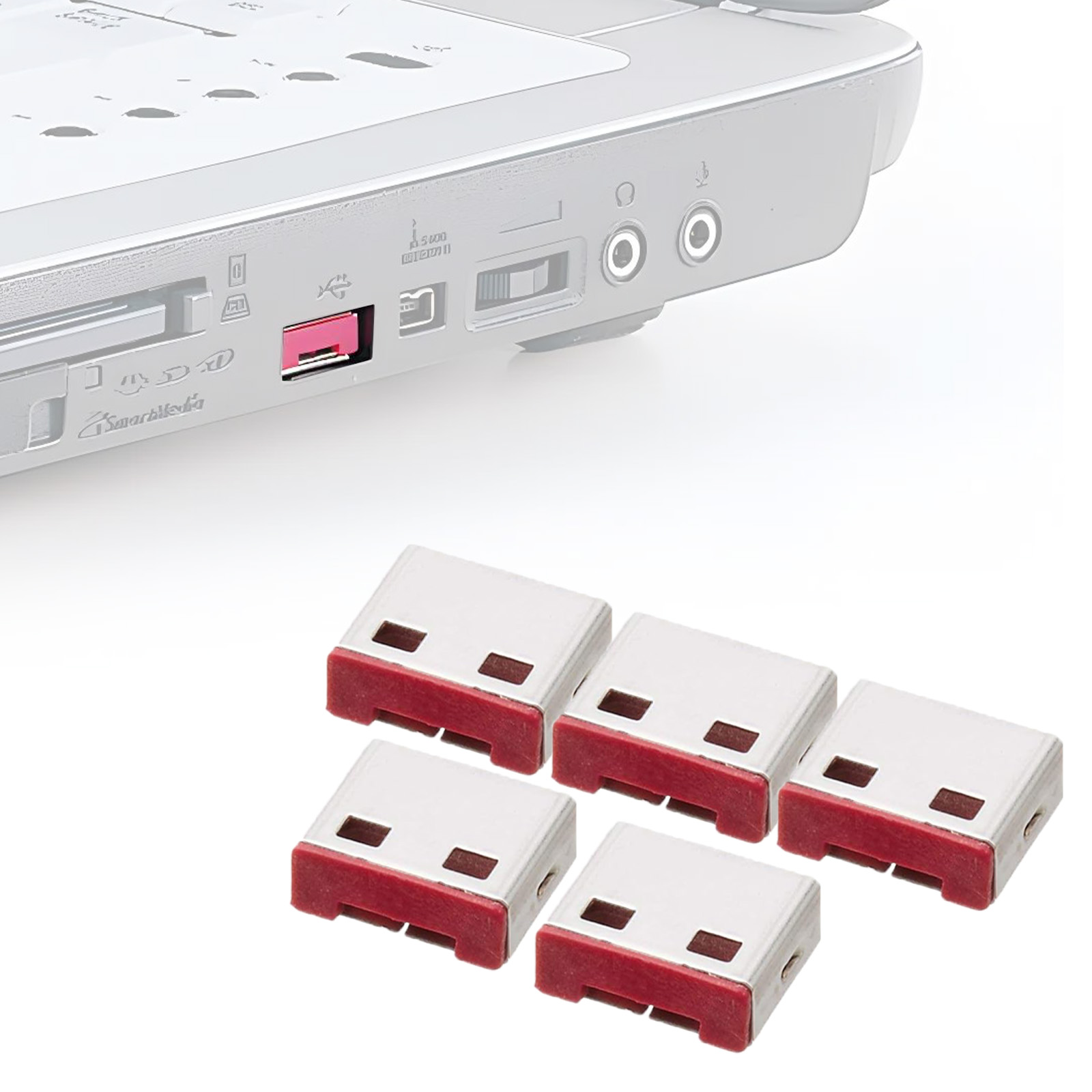 USBコネクタ取付けセキュリティSL-46-G用取付け部品(レッド・5個入り) サンワサプライ