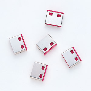 USBコネクタ取付けセキュリティSL-46-R用取付け部品(レッド・5個入り) サンワサプライ