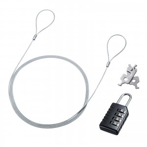 セキュリティワイヤー／3規格対応／周辺機器同時保護／ダイヤル錠