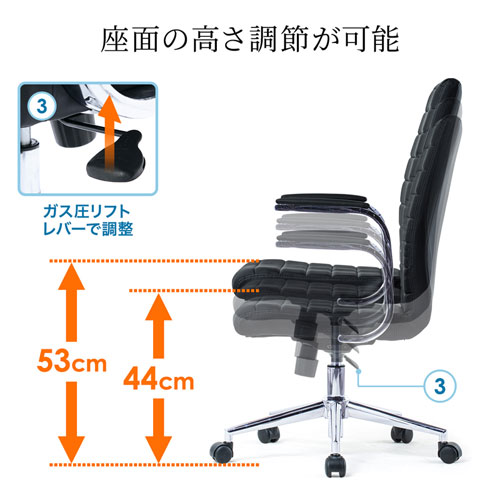 Puレザーチェア ブラック サンワサプライ Snc L12bk 激安通販のイーサプライ