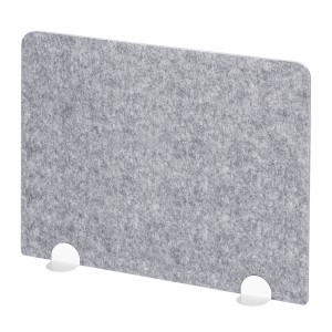 デスクパーティション（デスクトップパネル・フェルト・スタンド式・W600×H450mm・ライトグレー）