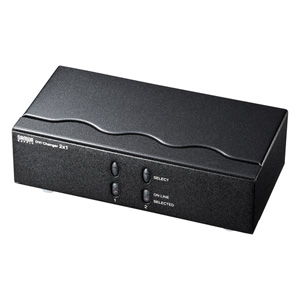ディスプレイ切替器(モニター・DVI・24pin対応・電子式スイッチ方式・2回路) SW-EDV2N サンワサプライ