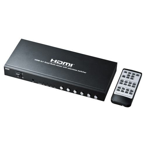 HDMI画面分割切替器(リモコン付き・4入力・1出力) SW-HD41MTV サンワサプライ