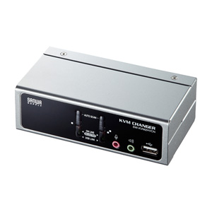 パソコン切替器(自動・USB2.0ハブ・2ポートまで・VGA・PS/2・USB接続・2:1・エミュレーション機能) SW-KVM2HVCN サンワサプライ