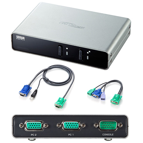 パソコン自動切替器(4:1・VGA・USB対応・コンパクト・切り替え パソコン自動切替器(4:1・VGA・USB対応・コンパクト・切り替え