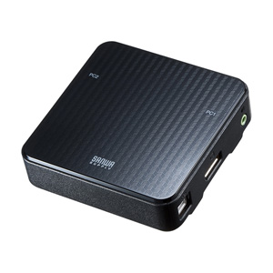 パソコン自動切替器（2:1・DisplayPort対応・手元スイッチ付き） サンワサプライ SW-KVM2WDPU サンワサプライ