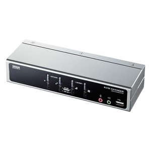 パソコン切替器(VGA・USB・PS/2対応・4:1・USB2.0ハブ・2ポートまで・自動・エミュレーション機能) SW-KVM4HVCN サンワサプライ