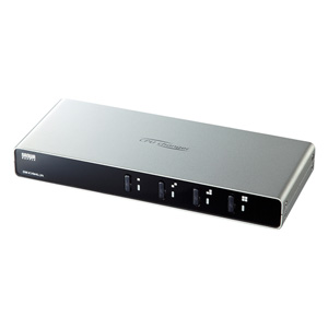 パソコン自動切替器(VGA・USB対応・4:1・コンパクト・切り替えロック付き) SW-KVM4LUN サンワサプライ