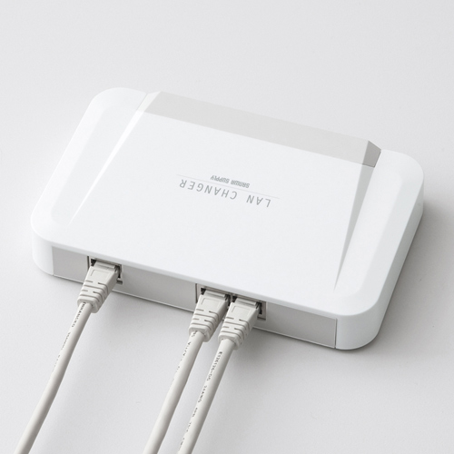 サンワサプライ Lan切替器 2回路 Rj 45対応 電源不要 ホワイト Sw Lan21 激安通販のイーサプライ