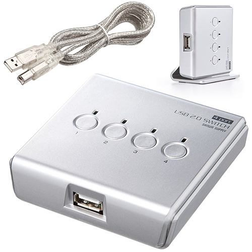 USB手動切替器(4回路・USB2.0対応) SW-US24N サンワサプライ