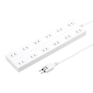 電源タップ（2P・12個口・マグネット・シャッター付き・AC