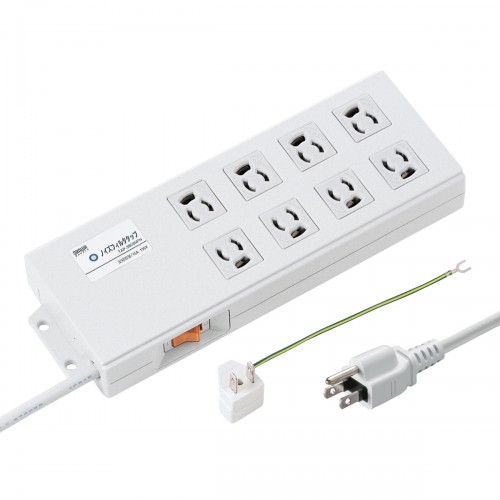 メープル おまとめ依頼 電源タップ(3P・8個口・3Pコードプラグ・2m・抜け止め・一括集中
