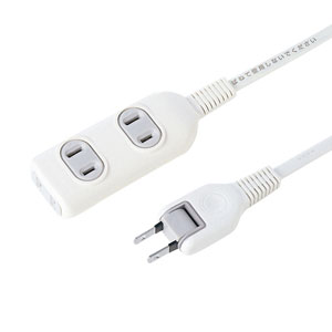 電源タップ（2P・3個口・トラッキング対策・2m） TAP-3W2N サンワサプライ