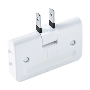 トリプルタップ（平型・2P・3個口・ホワイト） TAP-AC5N サンワサプライ