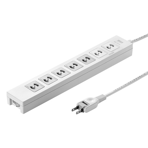 ふー　2口 電源タップ（2P・7個口・2m・一括集中スイッチ・マグネット付） TAP