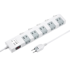 節電タップ（小型ACアダプタ対応・2P・10個口・1m）