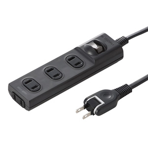 電源タップ（5m・2P・4個口・トラッキング対策・集中スイッチ付き・ブラック） TAP-TSH45SWBKN サンワサプライ