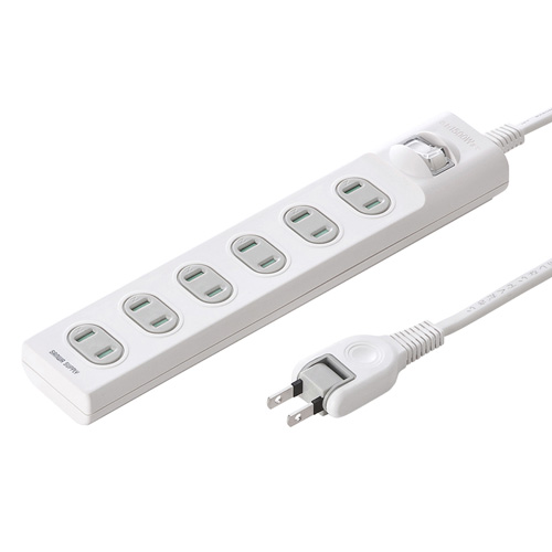 電源タップ(10m・2P・6個口・トラッキング対策・集中スイッチ付き) TAP-TSH610SWN サンワサプライ