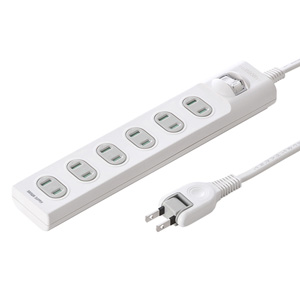 電源タップ（10m・2P・6個口・トラッキング対策・集中スイッチ
