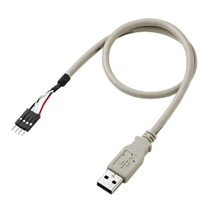 【サンワサプライ】マザーボード用のUSBコネクタを外付用USB Aコネクタオスに変換する、USBケーブル TK-USB1