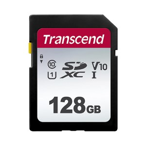 SDXCカード 128GB Class10 UHS-I V30 Transcend TS128GSDC300S