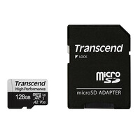 Transcend microSDXCカード 128GB UHS-I U3 V30 A2 SD変換アダプタ付き TS128GUSD330S