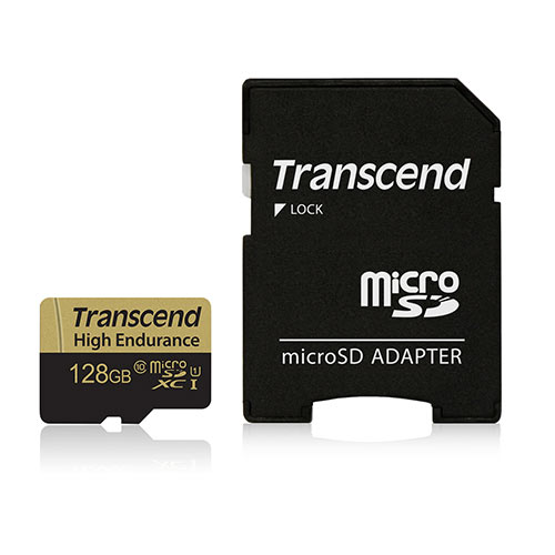 Transcend microSDXCカード 128GB Class10 高耐久 ドライブレコーダー向け SDカード変換アダプタ付 TS128GUSDXC10V