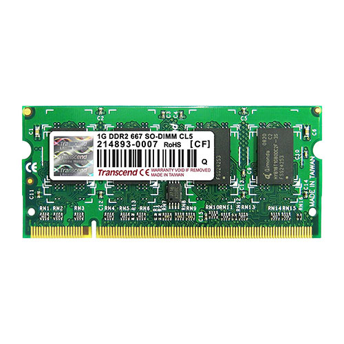 Transcend ノートPC用増設メモリ 1GB DDR2-667 PC2-5300 SO-DIMM TS128MSQ64V6U