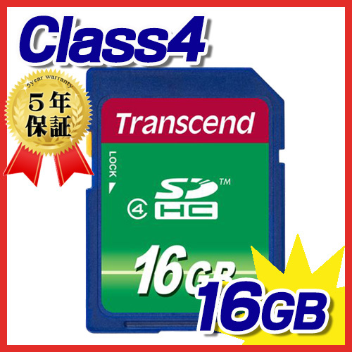 SDHCカード 16GB・class4 TS16GSDHC4 Transcend