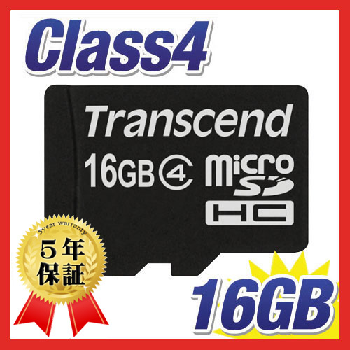 microSDHCカード 16GB class4 TS16GUSDC4 Transcend