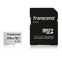 microSDXCカード 256GB Class10 UHS-I U3 UHS-I U1 V30 A1 SD変換アダプタ付き Transcend TS256GUSD300S-A