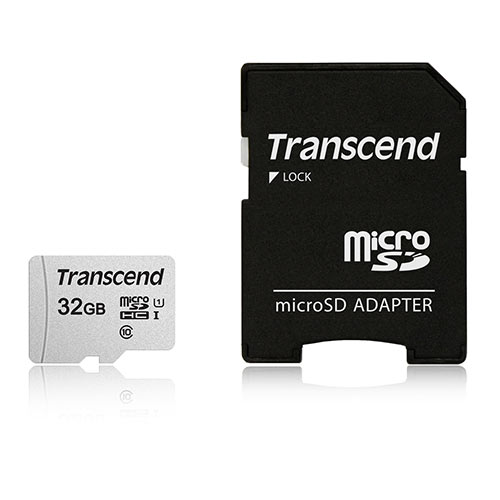 Transcend microSDHCカード 32GB Class10 UHS-I SD変換アダプタ付き TS32GUSD300S-A