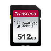 SDXCカード 512GB Class10 UHS-I V30 Transcend TS512GSDC300S